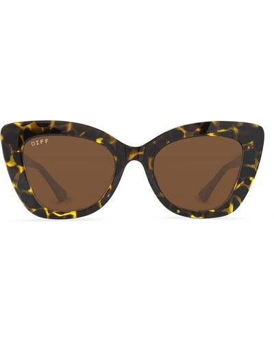 DIFF 52mm Melody Sunglasses In Dark Tortoise /brown At Nordstrom Rack
