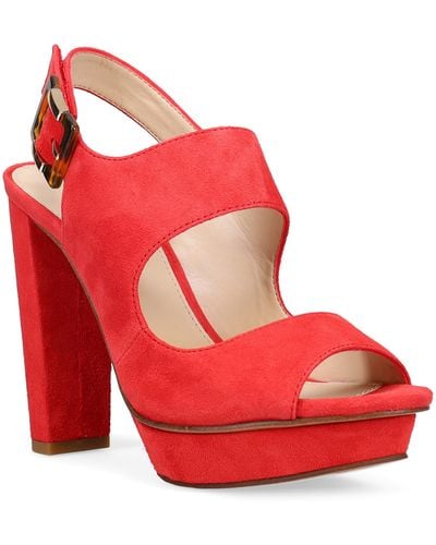 Pelle Moda Pamina Slingback Platform Sandal - Red