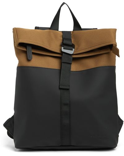 Duchamp Mixed Media Rubberized Backpack - Black