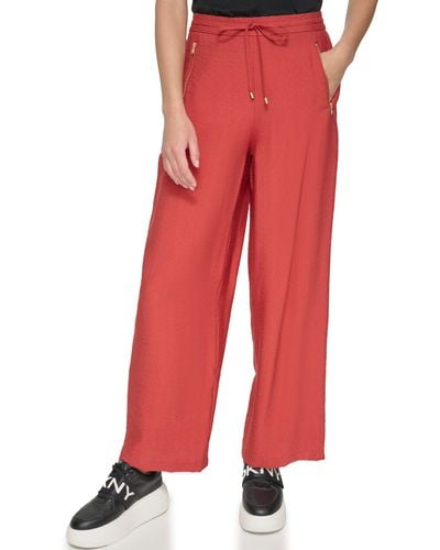 DKNY Drawstring Pants - Red