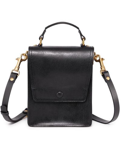 Old Trend Basswood Leather Crossbody Bag - Black