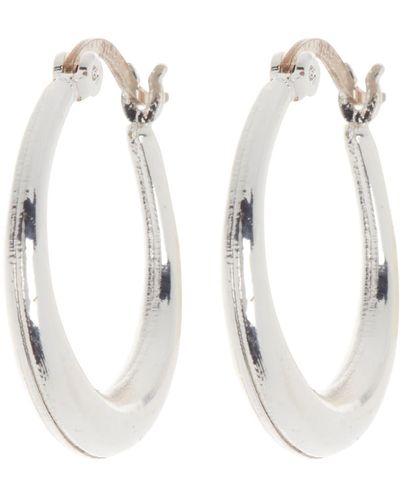 Nordstrom Sterling Silver Hoop Earrings - White
