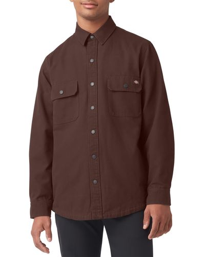 Dickies Duck Flannel Lined Button-up Shirt - Brown