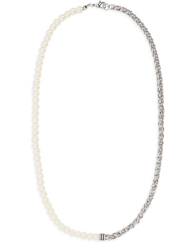 AREA STARS Imitation Pearl Necklace - White