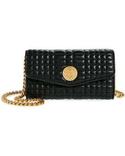 Vince Camuto Barn Quilted Leather Wallet On A Chain - Black