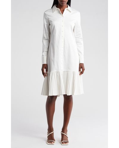 Catherine Malandrino Drop Waist Shirtdress - White