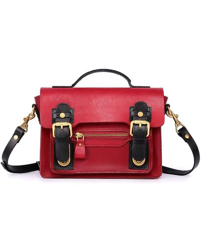 Old Trend Aster Mini Leather Satchel - Red