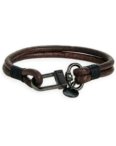 Caputo & Co. Craftman Leather Bracelet - Black