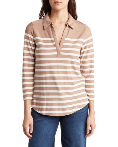 Bobeau French Terry Top - Natural