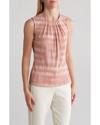 Calvin Klein Pleated Shell Tank - Red