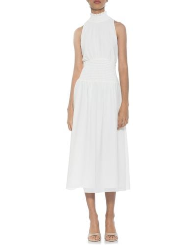 Alexia Admor Landry Sleeveless Fit & Flare Midi Dress - White