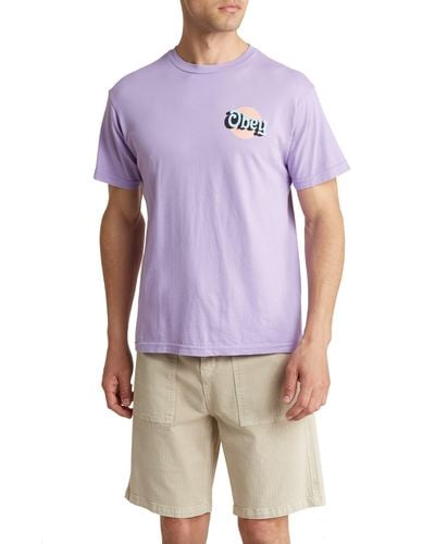 Obey Dot Logo Organic Cotton T-shirt - Purple