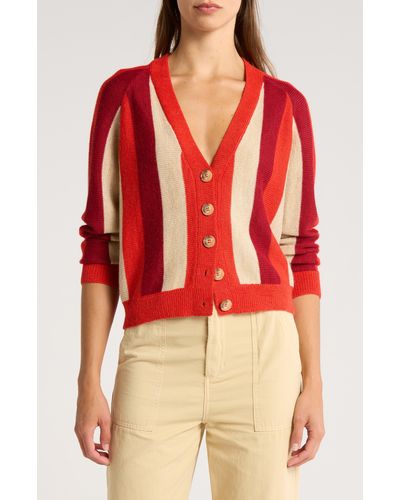 The Great The Varsity Cardigan - Red