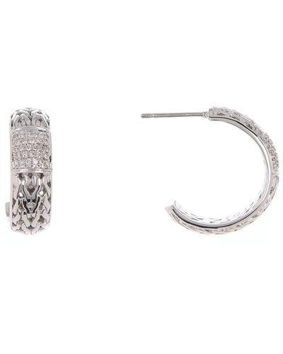 Sterling Silver Rata Chain Hoop Earring by John Hardy, Kiefer Jewelers