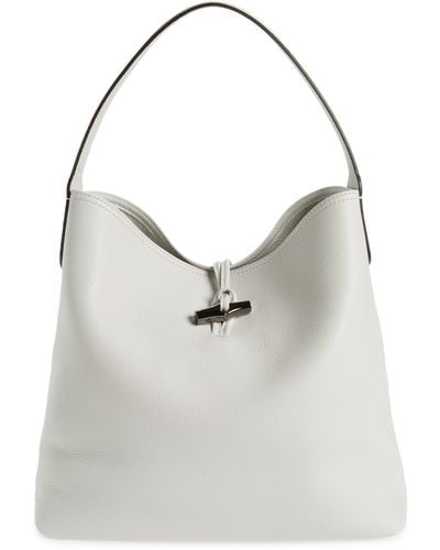 Longchamp Roseau Essential Hobo Bag - Gray