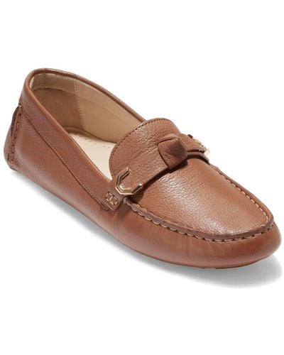 Cole Haan Evelyn Bow Leather Loafer - Brown
