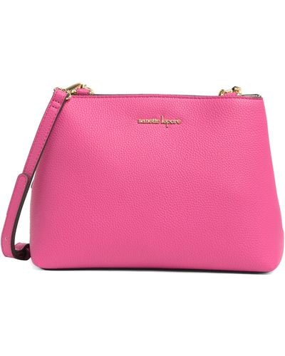 Nanette Lepore Convertible Double Crossbody Handbag In Punch At Nordstrom Rack - Pink