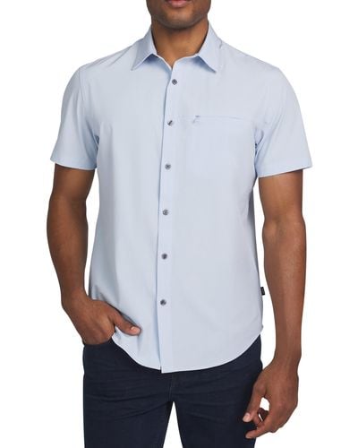 DKNY Holland Short Sleeve Button-up Shirt - White