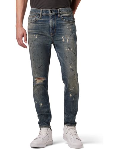 Hudson Jeans Zack Paint Splatter Skinny Jeans - Blue