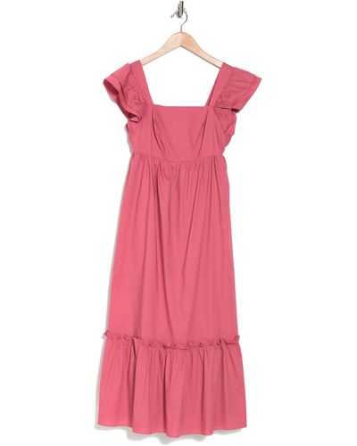 Donna Morgan Cap Sleeve A-line Maxi Dress - Pink