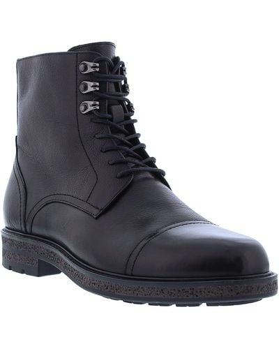Zanzara Knossos Leather Lug Sole Boot - Blue