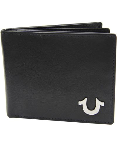 True Religion Bifold Leather Wallet - Black