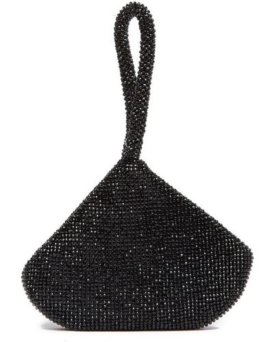 Jessica Mcclintock Staci Beaded Mesh Wristlet - Black