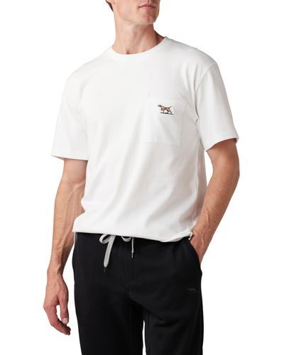 Rodd & Gunn Hamilton Burn Cotton Crewneck Pocket T-shirt - White