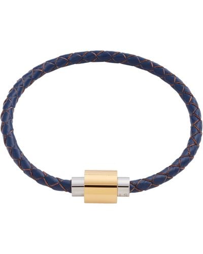 Liza Schwartz Stainless Steel & Leather Bracelet - Blue
