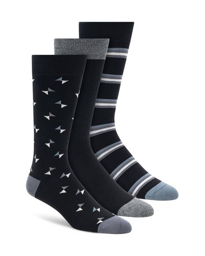 DKNY Assorted 3-pack Terry Crew Socks - Black