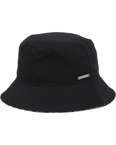 Vince Camuto Reversible Check Bucket Hat In Black At Nordstrom Rack