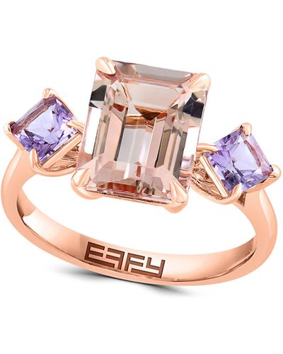 Effy 14k Rose Gold Pink Amethyst & Morganite Ring
