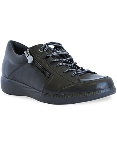 Munro Portia Zip Sneaker - Black