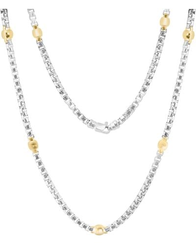 Effy Sterling Silver & 14k Gold Two-tone Chain Necklace - White