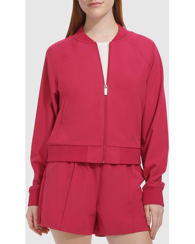 Andrew Marc Stretch Zip-up Jacket - Red