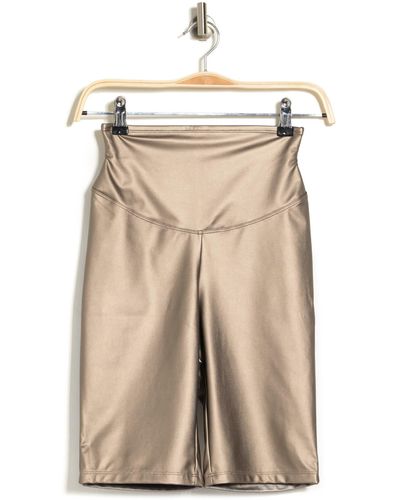 Yummie Bronze Faux Leather Biker Shorts At Nordstrom Rack - Natural