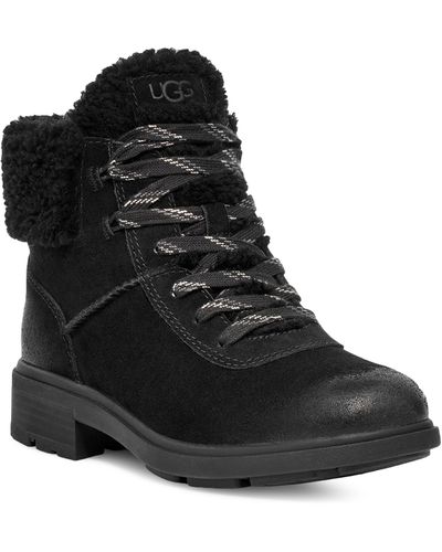 UGG Harrison Cozy Lace-up Waterproof Boot - Black