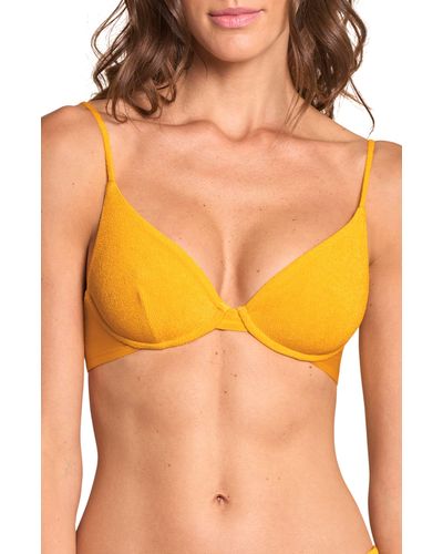 Maaji Sunset Gold Dainty Underwire Reversible Bikini Top - Orange