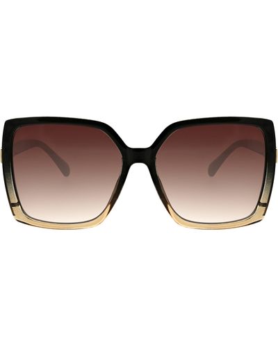 BCBGMAXAZRIA 52mm Gradient Square Sunglasses - Brown