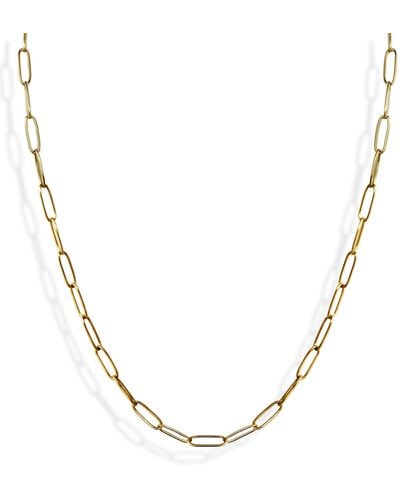 Liza Schwartz 18k Gold Plated Chain Link Necklace - Metallic