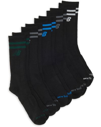 New Balance 5-pack Assorted Performance Crew Socks - Black