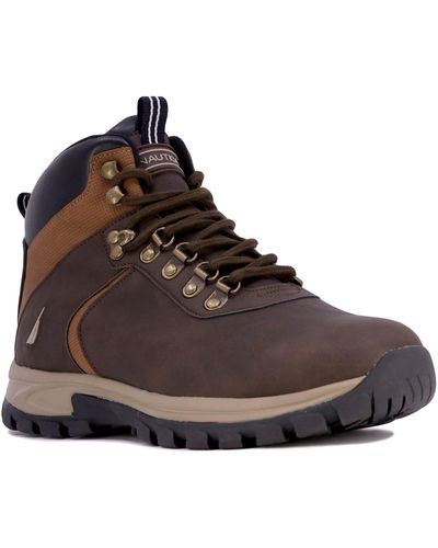 Nautica Ortler Hiking Boot In Brown 1 At Nordstrom Rack