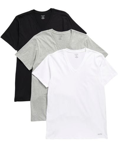 Calvin Klein 3-pack Cotton V-neck T-shirt - Multicolor