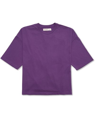 Imperfects Cotton Night Shirt - Purple