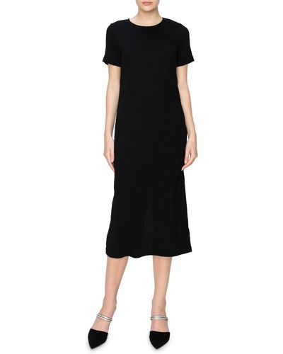 MELLODAY Textured Knit Midi Dress - Black