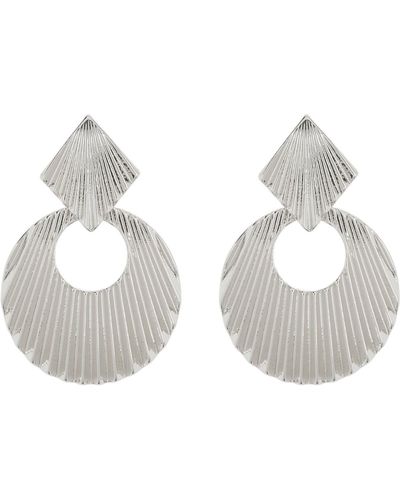 Melrose and Market Texture Drop Earrings - White