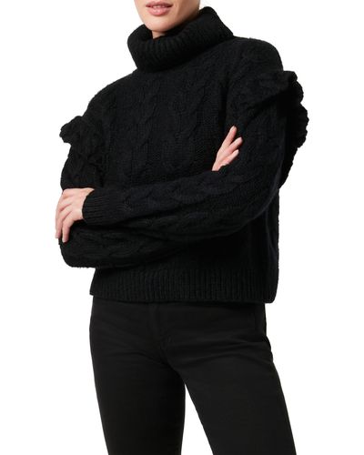 Joe's The Adeline Cable Stitch Turtleneck Sweater - Black