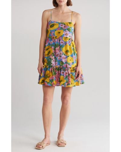 Lush Print Tiered Dress - Multicolor