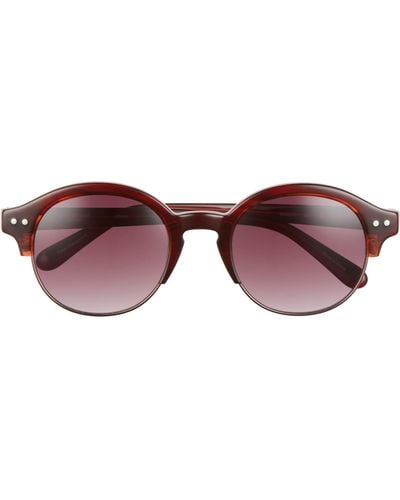 Isaac Mizrahi New York 49mm Round Sunglasses - Red