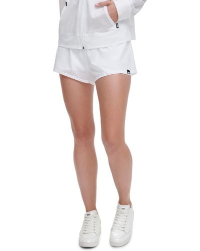 DKNY Chintz Honeycomb Mesh Shorts - White